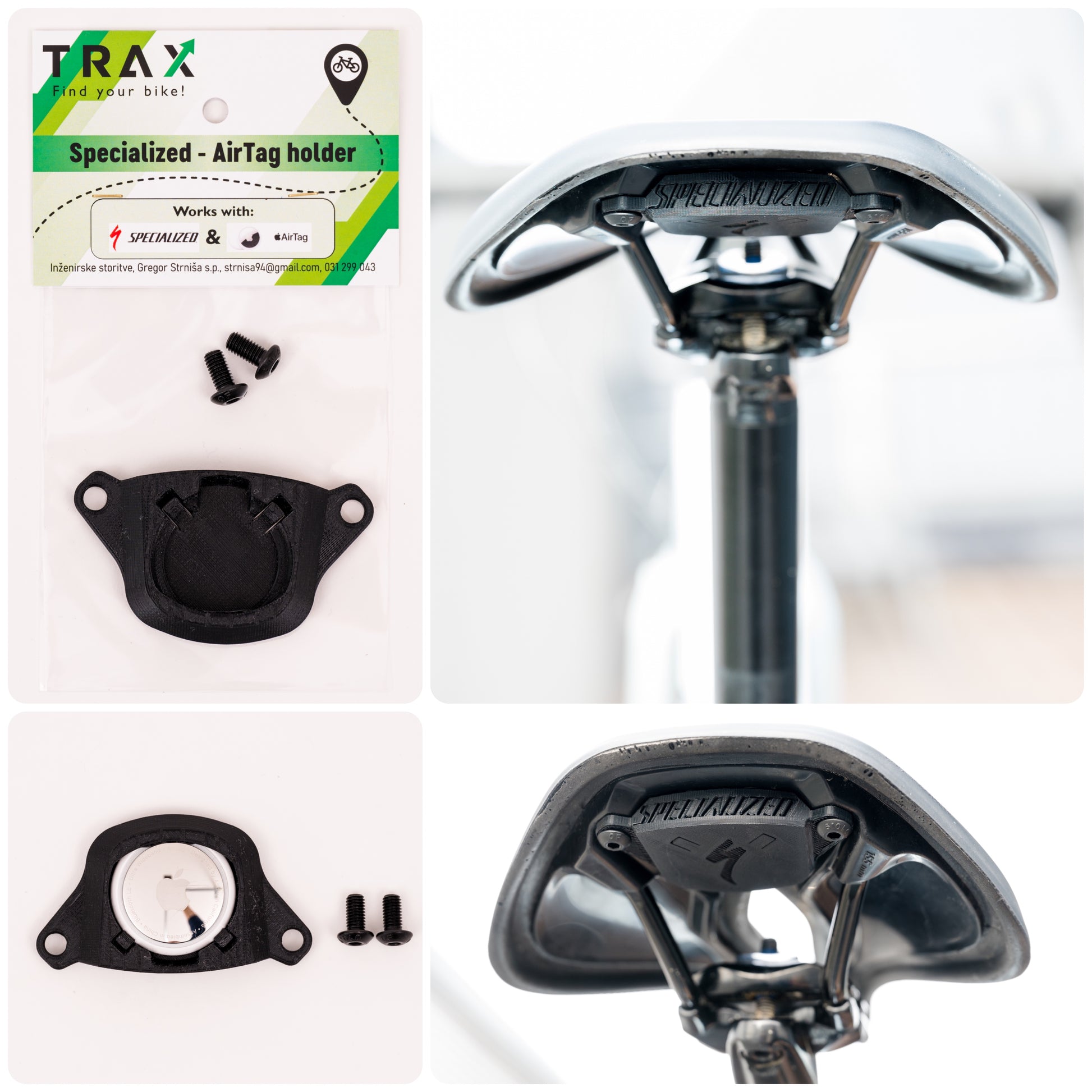 Trackers bluetooth, Supports Airtag Apple : TrackStem - support AirTag pour  potence de vélo